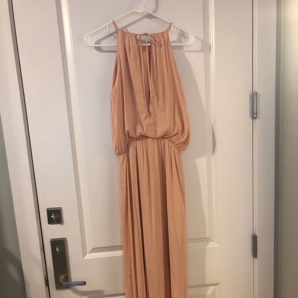 H&M Conscious blush pink Grecian maxi dress. - Picture 2 of 4